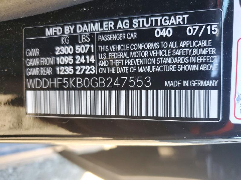 Продажа на аукционе авто 2016 Mercedes-benz E, vin: WDDHF5KB0GB247553, номер лота: 72376876
