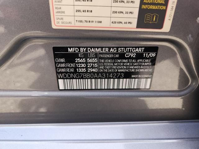 Auction sale of the 2010 Mercedes-benz S, vin: WDDNG7BB0AA314273, lot number: 69935746