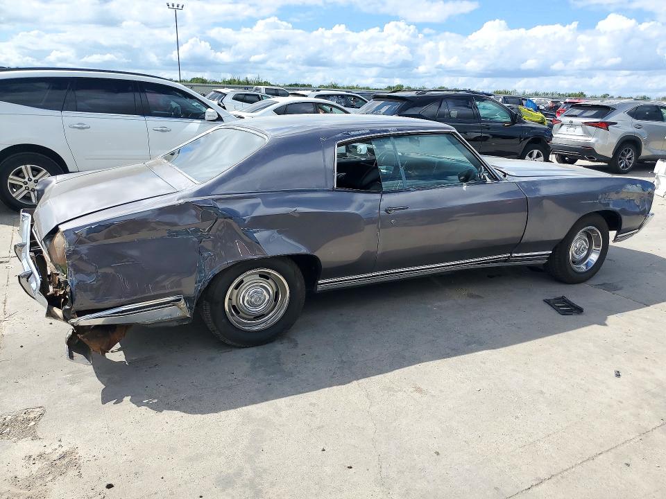 72970316 :رقم المزاد ، 138571K140627 vin ، 1971 Chevrolet Monte Carlo مزاد بيع