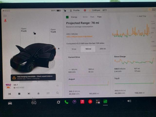73190806 :رقم المزاد ، 7SAYGDEE1NF387017 vin ، 2022 Tesla Model Y مزاد بيع