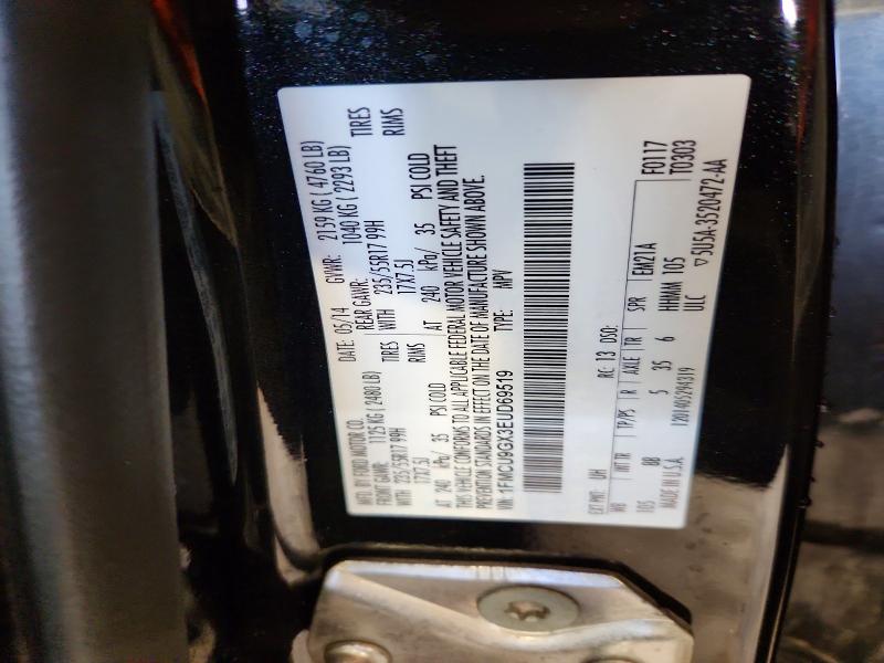 2014 Ford Escape მანქანა იყიდება აუქციონზე, vin: 1FMCU9GX3EUD69519, აუქციონის ნომერი: 71220926