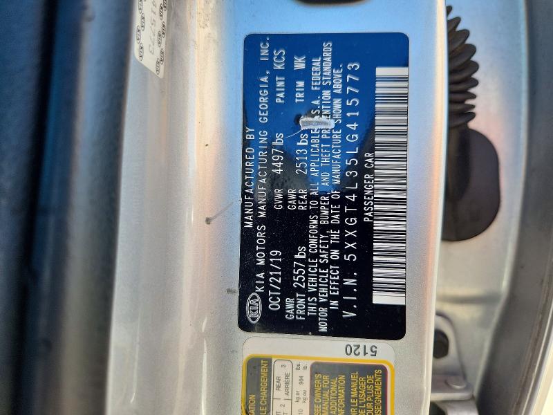 72436486 :رقم المزاد ، 5XXGT4L35LG415773 vin ، 2020 Kia Optima مزاد بيع