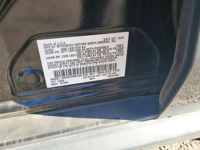 2015 Mitsubishi Outlander Sport მანქანა იყიდება აუქციონზე, vin: 4A4AP3AU8FE056341, აუქციონის ნომერი: 72867146