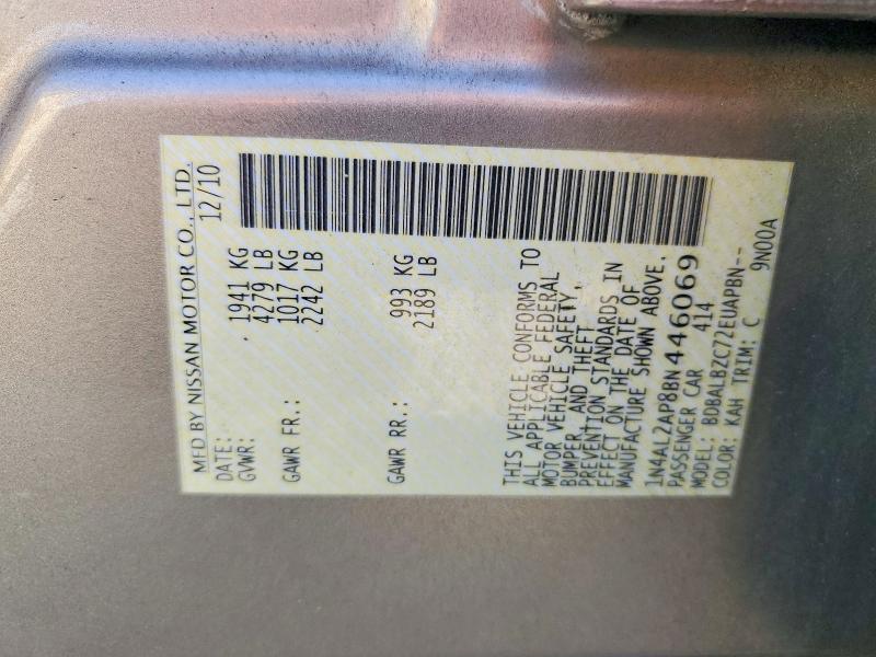 71353746 :رقم المزاد ، 1N4AL2AP8BN446069 vin ، 2011 Nissan Altima مزاد بيع
