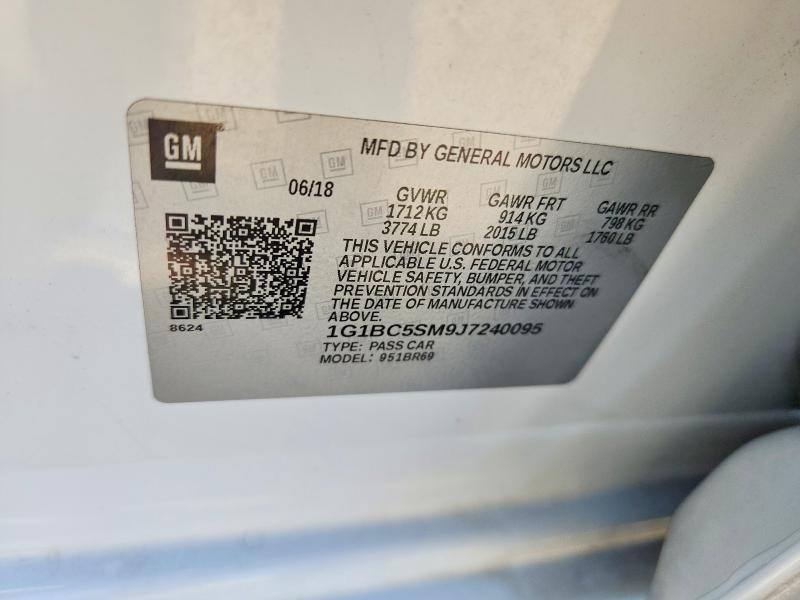 Aukcja sprzedaży 2018 Chevrolet Cruze, vin: 1G1BC5SM9J7240095, numer aukcji: 71767356