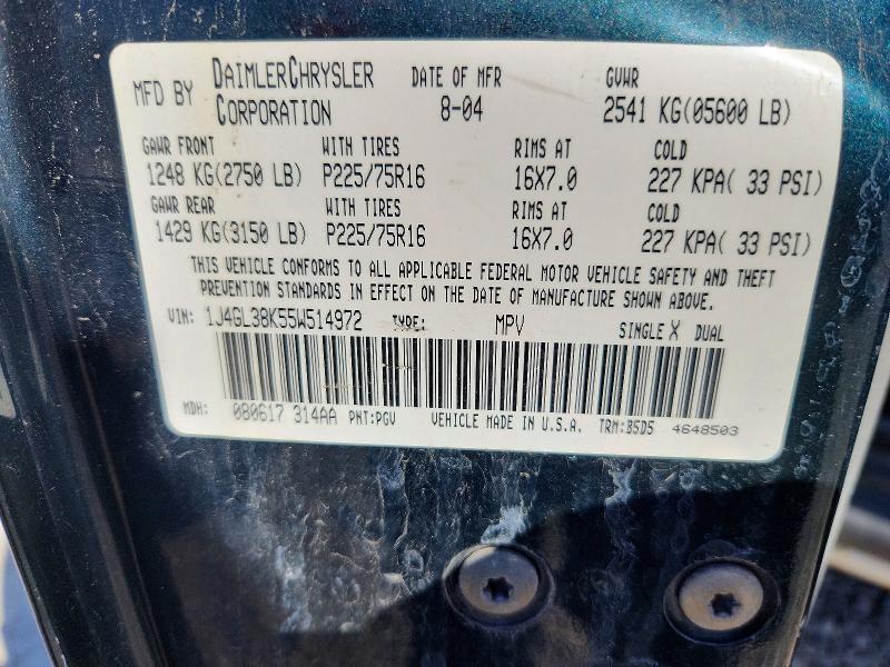 Продаж на аукціоні авто 2005 Jeep Liberty, vin: 1J4GL38K55W514972, номер лоту: 72001196
