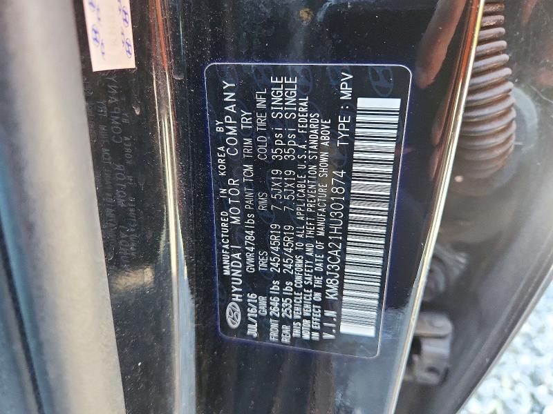 Aukcja sprzedaży 2017 Hyundai Tucson, vin: KM8J3CA21HU301874, numer aukcji: 72202996