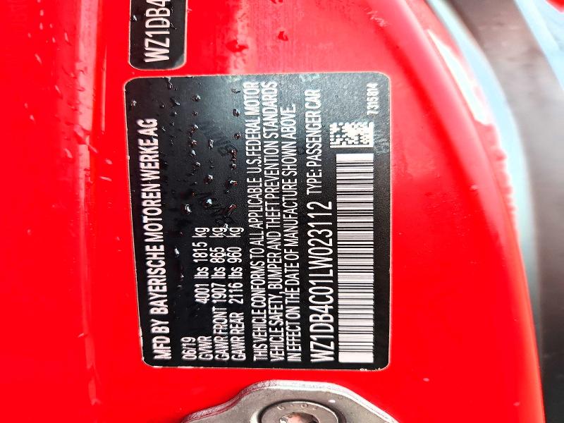 Продажа на аукционе авто 2020 Toyota Gr Supra, vin: WZ1DB4C01LW023112, номер лота: 71633786