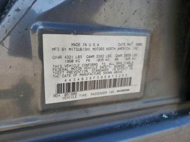Aukcja sprzedaży 2006 Mitsubishi Galant, vin: 4A3AB36F56E073255, numer aukcji: 72979246