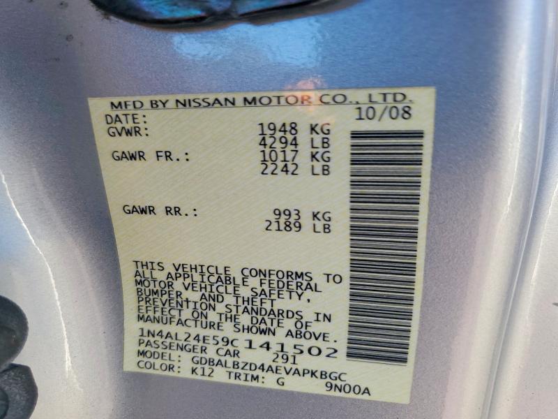 70525676 :رقم المزاد ، 1N4AL24E59C141502 vin ، 2009 Nissan Altima مزاد بيع