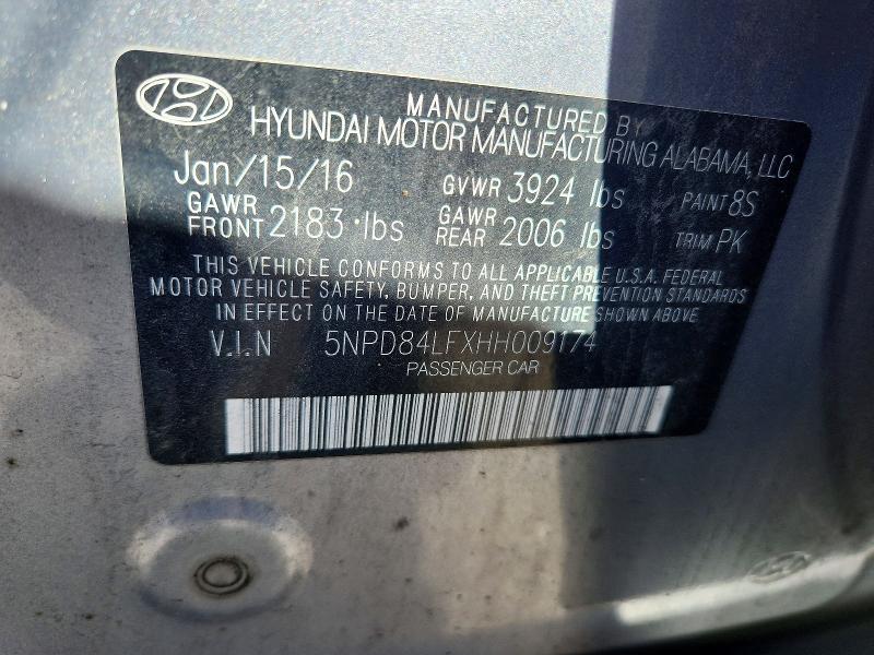 Auction sale of the 2017 Hyundai Elantra, vin: 5NPD84LFXHH009174, lot number: 72059386