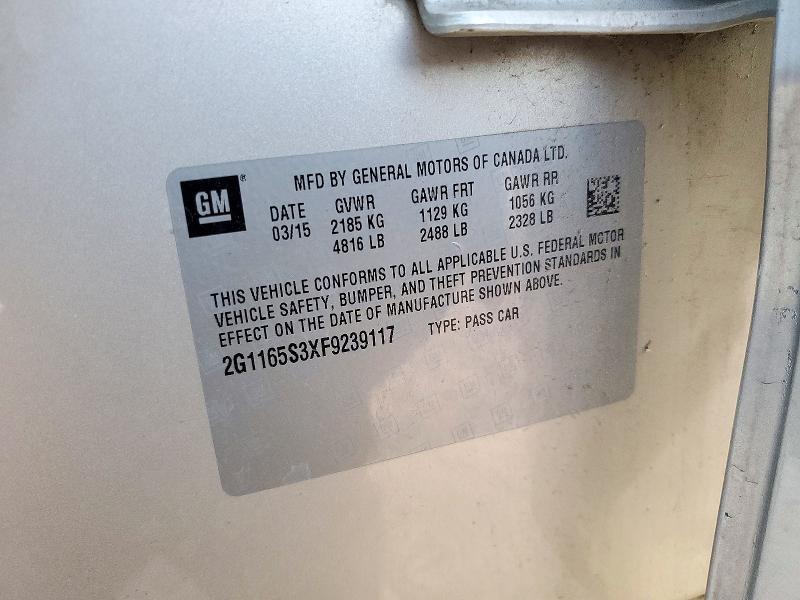 71231506 :رقم المزاد ، 2G1165S3XF9239117 vin ، 2015 Chevrolet Impala مزاد بيع