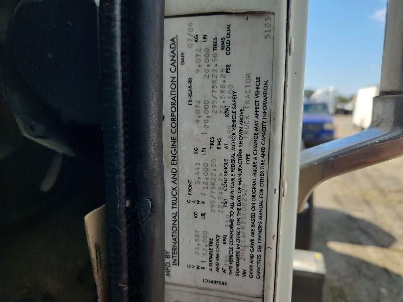 Продаж на аукціоні авто 2005 International 9200, vin: 2HSCEAPR85C002529, номер лоту: 72181816
