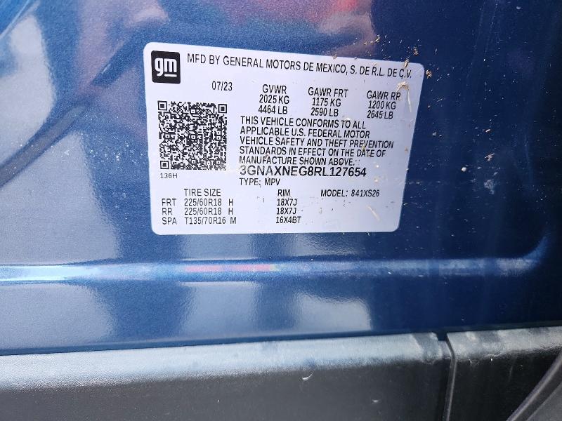 72111226 :رقم المزاد ، 3GNAXNEG8RL127654 vin ، 2024 Chevrolet Equinox مزاد بيع