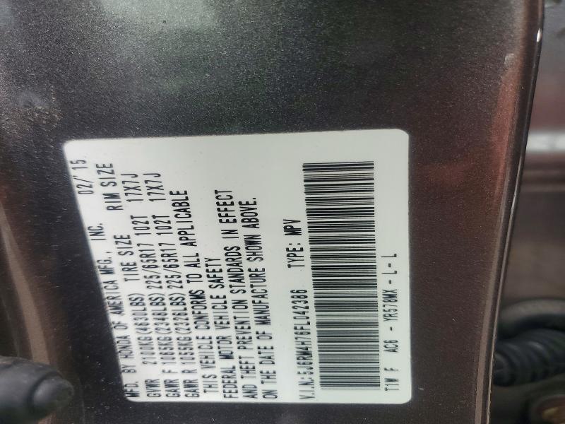 Продаж на аукціоні авто 2015 Honda Cr-v, vin: 5J6RM4H76FL042386, номер лоту: 72182376