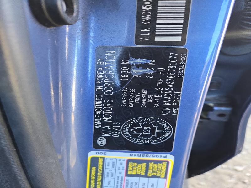 Продаж на аукціоні авто 2016 Kia Rio, vin: KNADN5A37G6781077, номер лоту: 71648596
