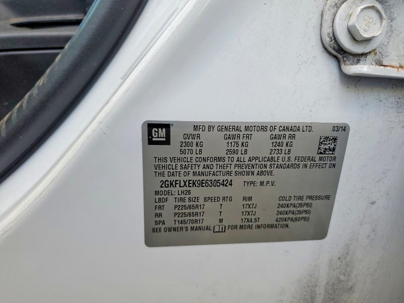 Auction sale of the 2014 Gmc Terrain, vin: 2GKFLXEK9E6305424, lot number: 70056146