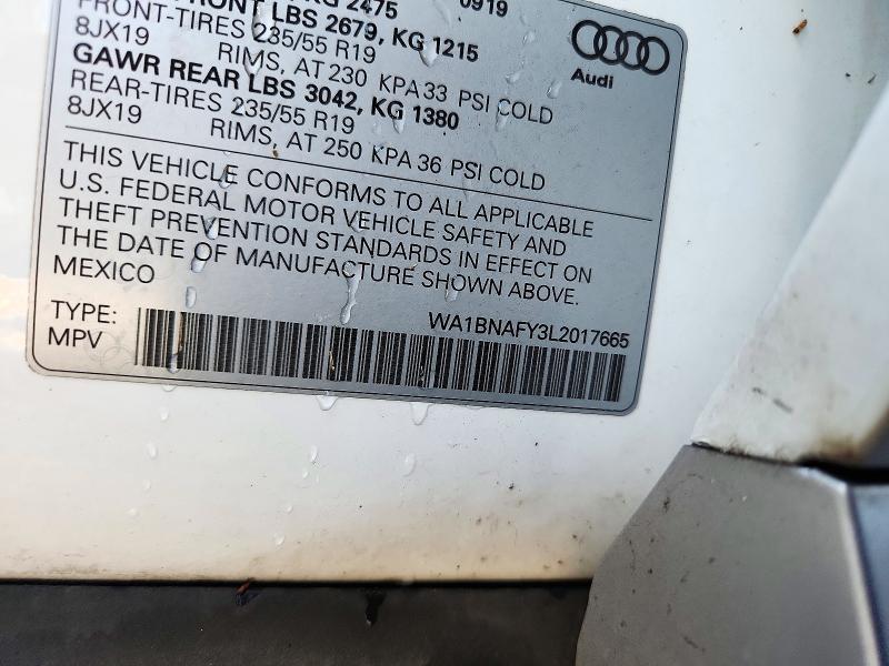 Продажа на аукционе авто 2020 Audi Q5, vin: WA1BNAFY3L2017665, номер лота: 71616476
