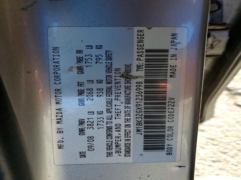 Продаж на аукціоні авто 2009 Mazda 3, vin: JM1BK32GX91236998, номер лоту: 71501476