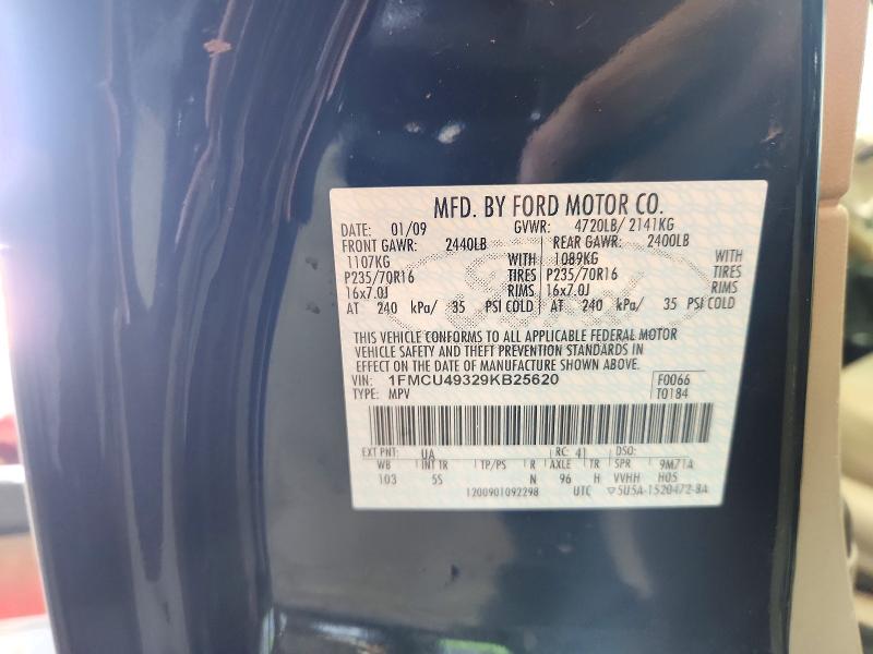 Aukcja sprzedaży 2009 Ford Escape, vin: 1FMCU49329KB25620, numer aukcji: 71422796