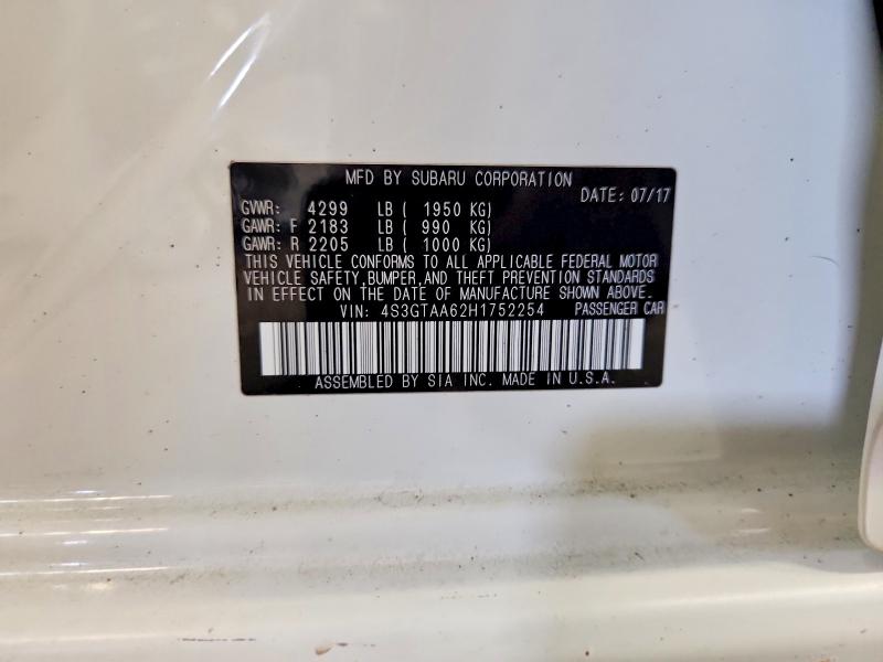 Продаж на аукціоні авто 2017 Subaru Impreza, vin: 4S3GTAA62H1752254, номер лоту: 71644996