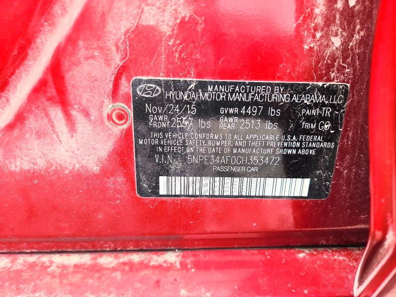 Продажа на аукционе авто 2016 Hyundai Sonata, vin: 5NPE34AF0GH353472, номер лота: 71391326
