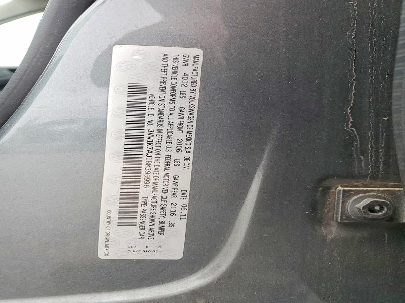 Продаж на аукціоні авто 2011 Volkswagen Jetta, vin: 3VW1K7AJ1BM399996, номер лоту: 71768386