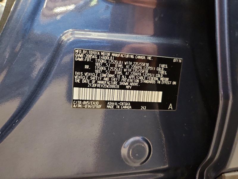 Продаж на аукціоні авто 2014 Toyota Rav4, vin: 2T3DFREV2EW208828, номер лоту: 71362656