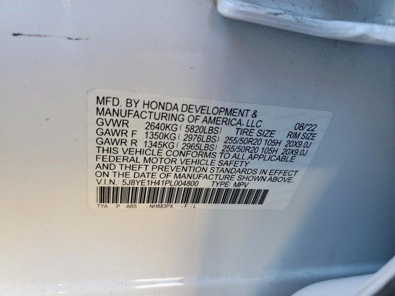 71564256 :رقم المزاد ، 5J8YE1H41PL004800 vin ، 2023 Acura Mdx مزاد بيع