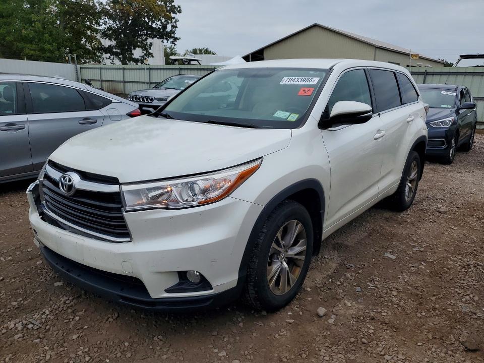 Auction sale of the 2015 Toyota Highlander, vin: 5TDBKRFH6FS206885, lot number: 70433986