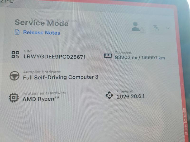 Продажа на аукционе авто 2023 Tesla Model Y, vin: LRWYGDEE9PC028671, номер лота: 69338706