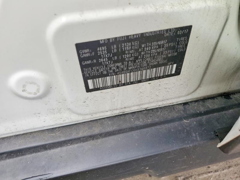 Продаж на аукціоні авто 2017 Subaru Outback, vin: 4S4BSAFC6H3360972, номер лоту: 70963316