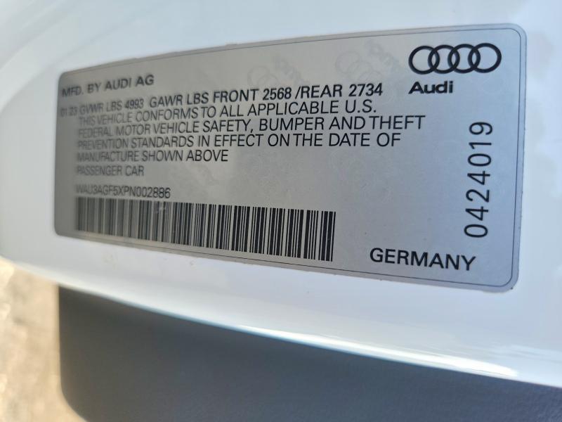 Aukcja sprzedaży 2023 Audi A5, vin: WAU3AGF5XPN002886, numer aukcji: 70744096