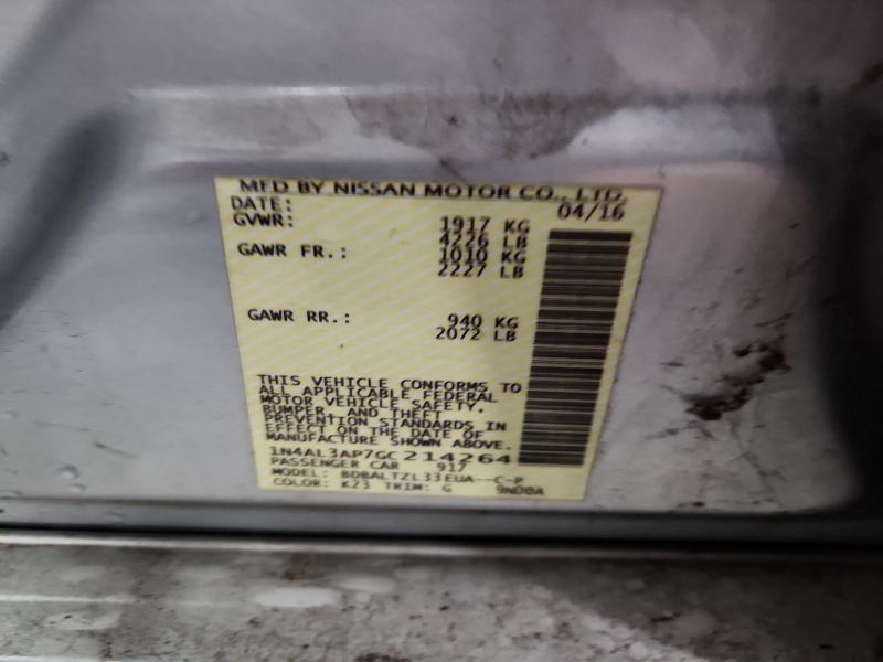 Продажа на аукционе авто 2016 Nissan Altima, vin: 1N4AL3AP7GC214264, номер лота: 70795866