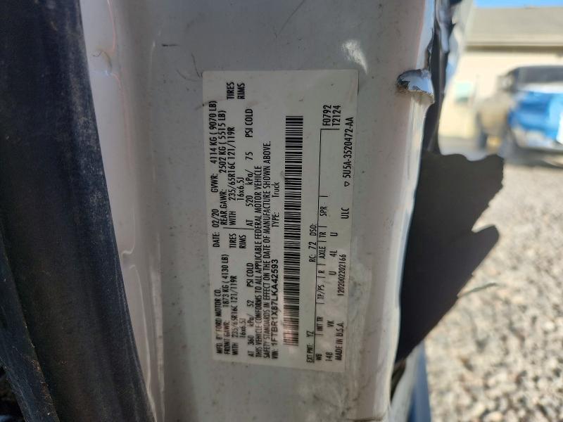 72900616 :رقم المزاد ، 1FTBR1X87LKA42593 vin ، 2020 Ford Transit مزاد بيع