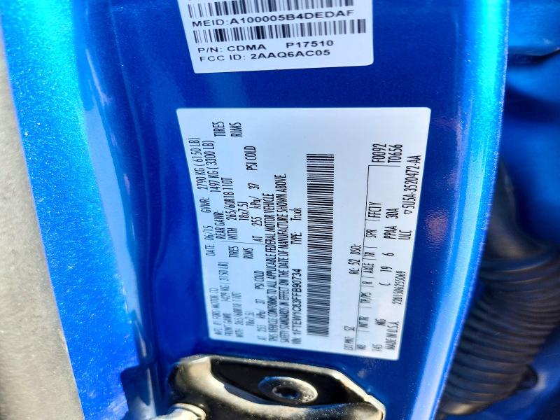 2015 Ford F150 მანქანა იყიდება აუქციონზე, vin: 1FTEW1C83FFB90734, აუქციონის ნომერი: 71458376