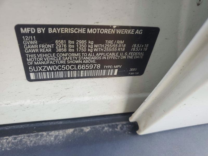 Aukcja sprzedaży 2012 Bmw X5, vin: 5UXZW0C50CL665978, numer aukcji: 72592096