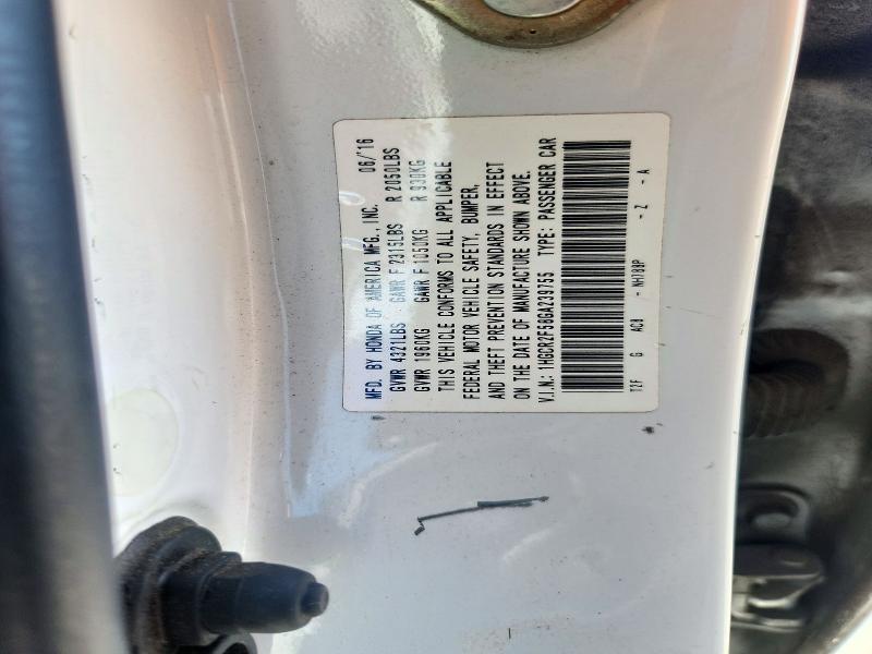 72428166 :رقم المزاد ، 1HGCR2F58GA239755 vin ، 2016 Honda Accord مزاد بيع