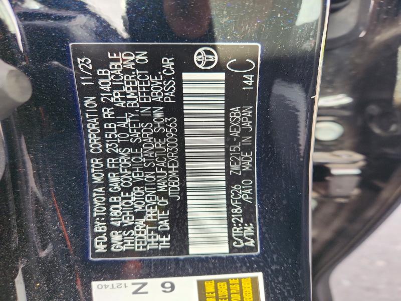 Продаж на аукціоні авто 2024 Toyota Corolla Hybrid, vin: JTDBDMHEXR3009563, номер лоту: 72456346