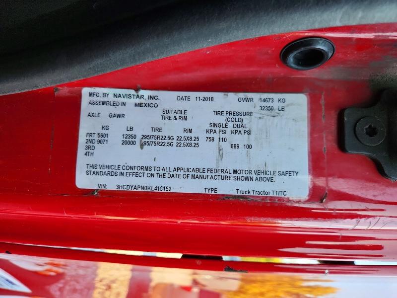 Aukcja sprzedaży 2019 International Lt625, vin: 3HCDYAPN0KL415152, numer aukcji: 70382356