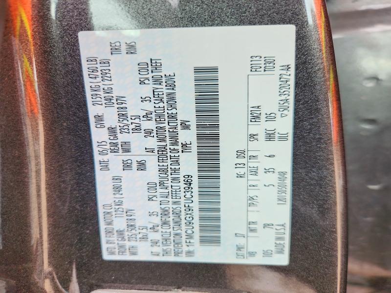 Aukcja sprzedaży 2015 Ford Escape, vin: 1FMCU9GX9FUC39469, numer aukcji: 71469356