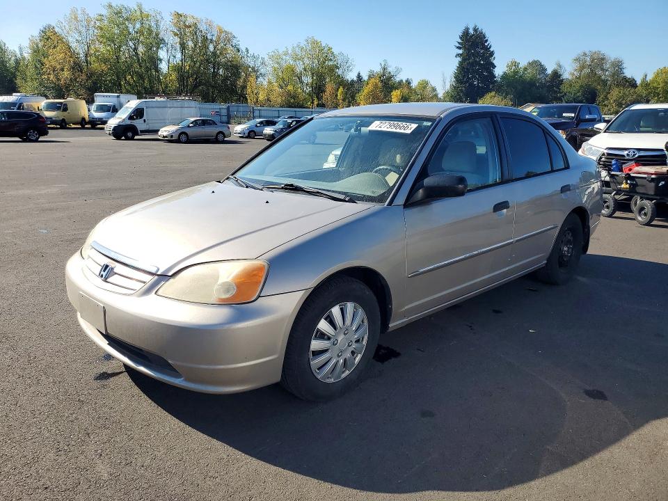 2001 Honda Civic მანქანა იყიდება აუქციონზე, vin: 1HGES16511L006982, აუქციონის ნომერი: 72799666