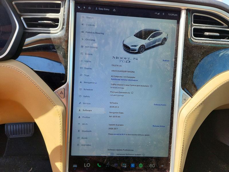 Продажа на аукционе авто 2015 Tesla Model S, vin: 5YJSA1S20FF085264, номер лота: 72958666