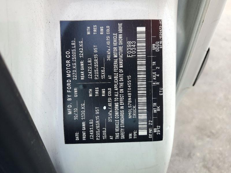Продаж на аукціоні авто 2011 Ford Transit Connect, vin: NM0LS7BN4BT045515, номер лоту: 72185606