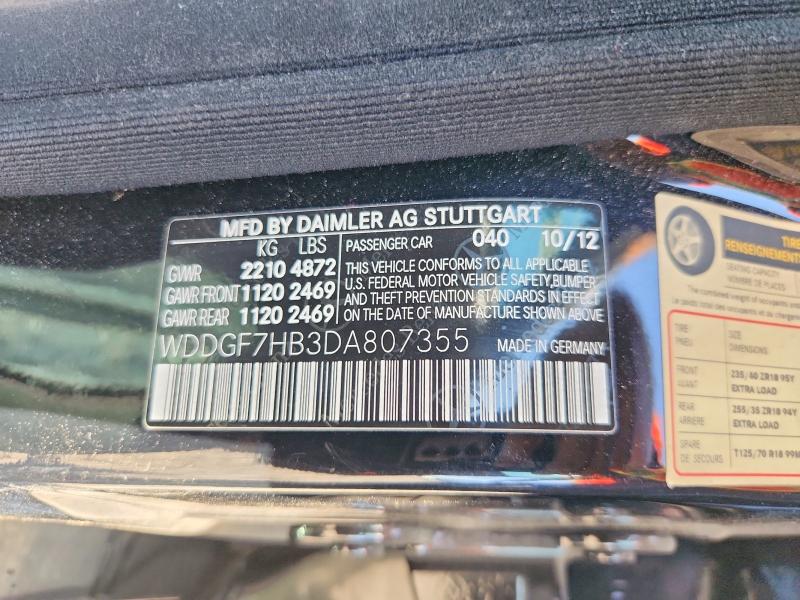 Aukcja sprzedaży 2013 Mercedes-benz C, vin: WDDGF7HB3DA807355, numer aukcji: 71003736