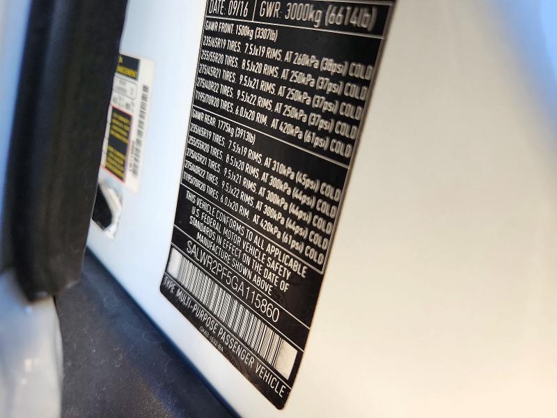 Продаж на аукціоні авто 2016 Land Rover Range Rover Sport, vin: SALWR2PF5GA115860, номер лоту: 72249526
