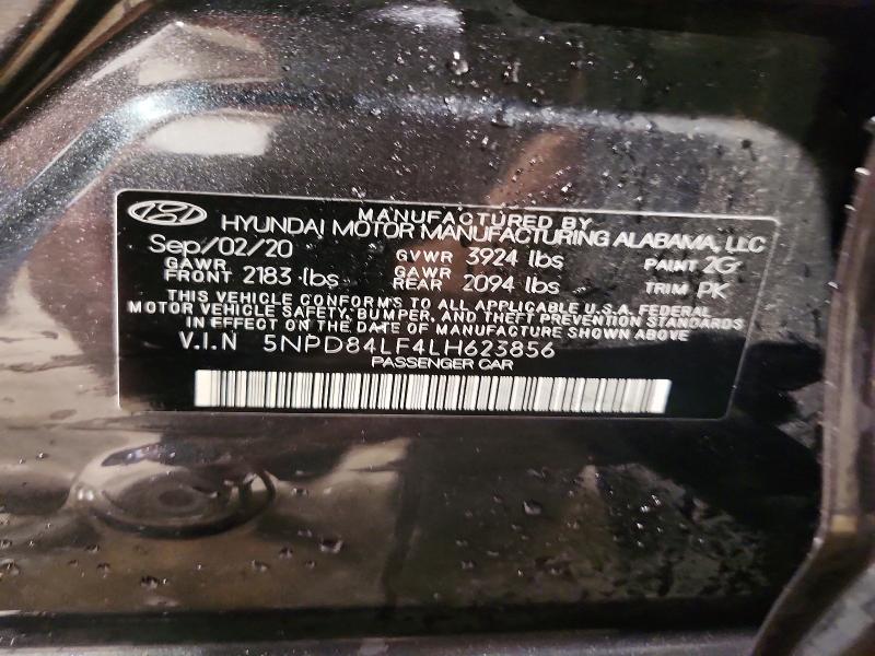 2020 Hyundai Elantra მანქანა იყიდება აუქციონზე, vin: 5NPD84LF4LH623856, აუქციონის ნომერი: 71063746