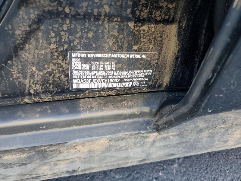 72164106 :رقم المزاد ، WBA53FJ0XVCY18093 vin ، 2027 Bmw 530 مزاد بيع