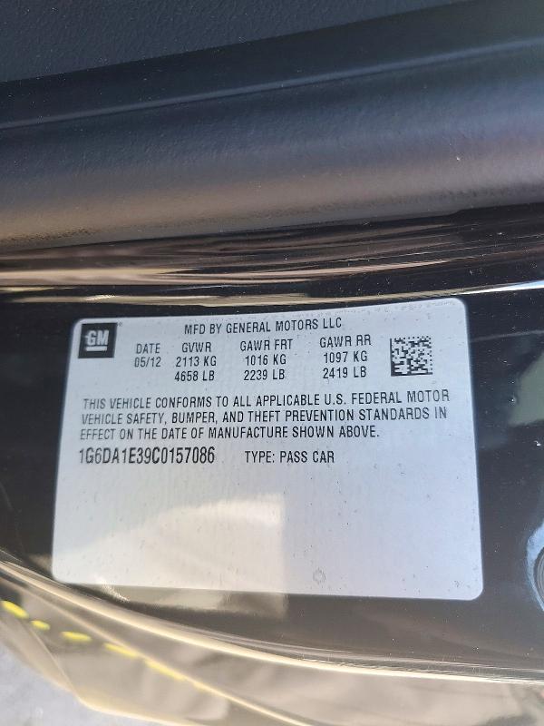 2012 Cadillac Cts მანქანა იყიდება აუქციონზე, vin: 1G6DA1E39C0157086, აუქციონის ნომერი: 72193676
