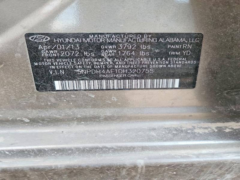 Aukcja sprzedaży 2013 Hyundai Elantra, vin: 5NPDH4AE1DH320755, numer aukcji: 61452026